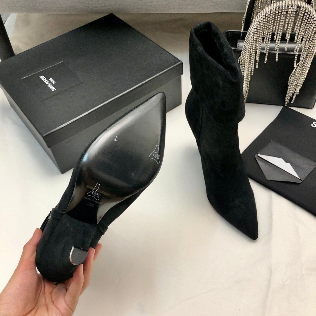 SL Fashion New Side Zipper Suede Short Boots 0723011102