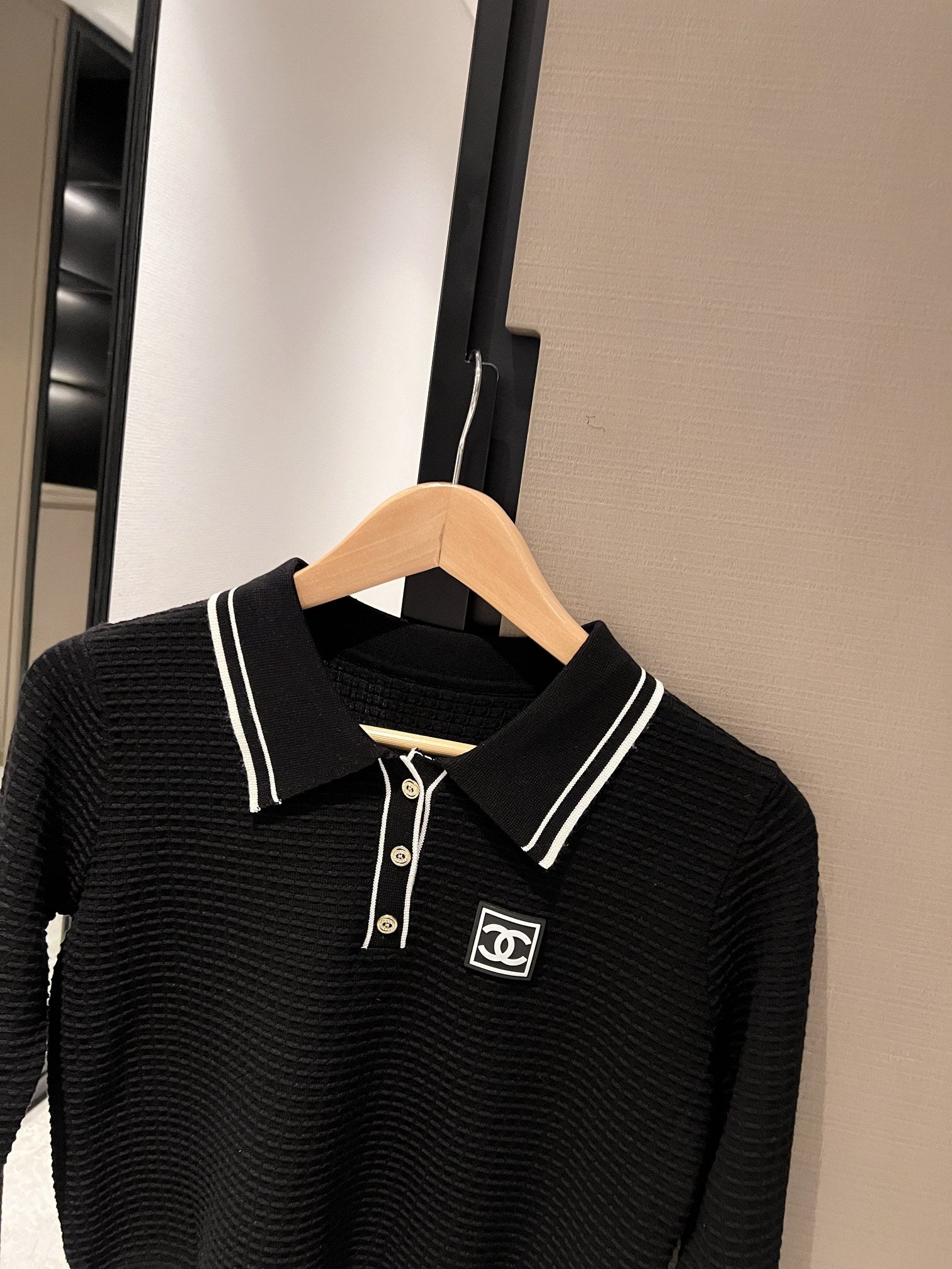 Stand collar knitted long sleeve sweater 0724090303