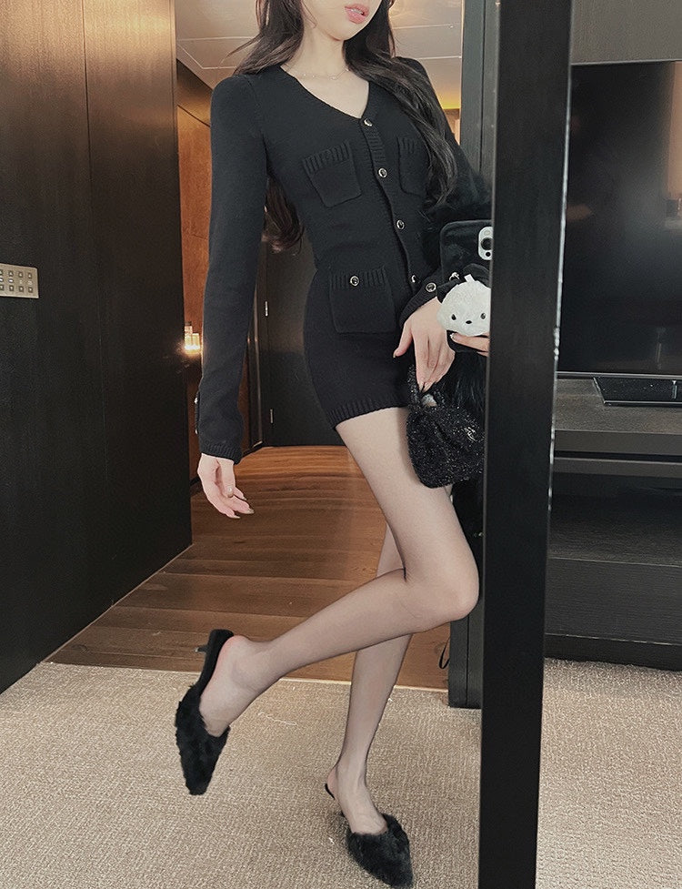 Fashionable Knitted Dress XC0723112002