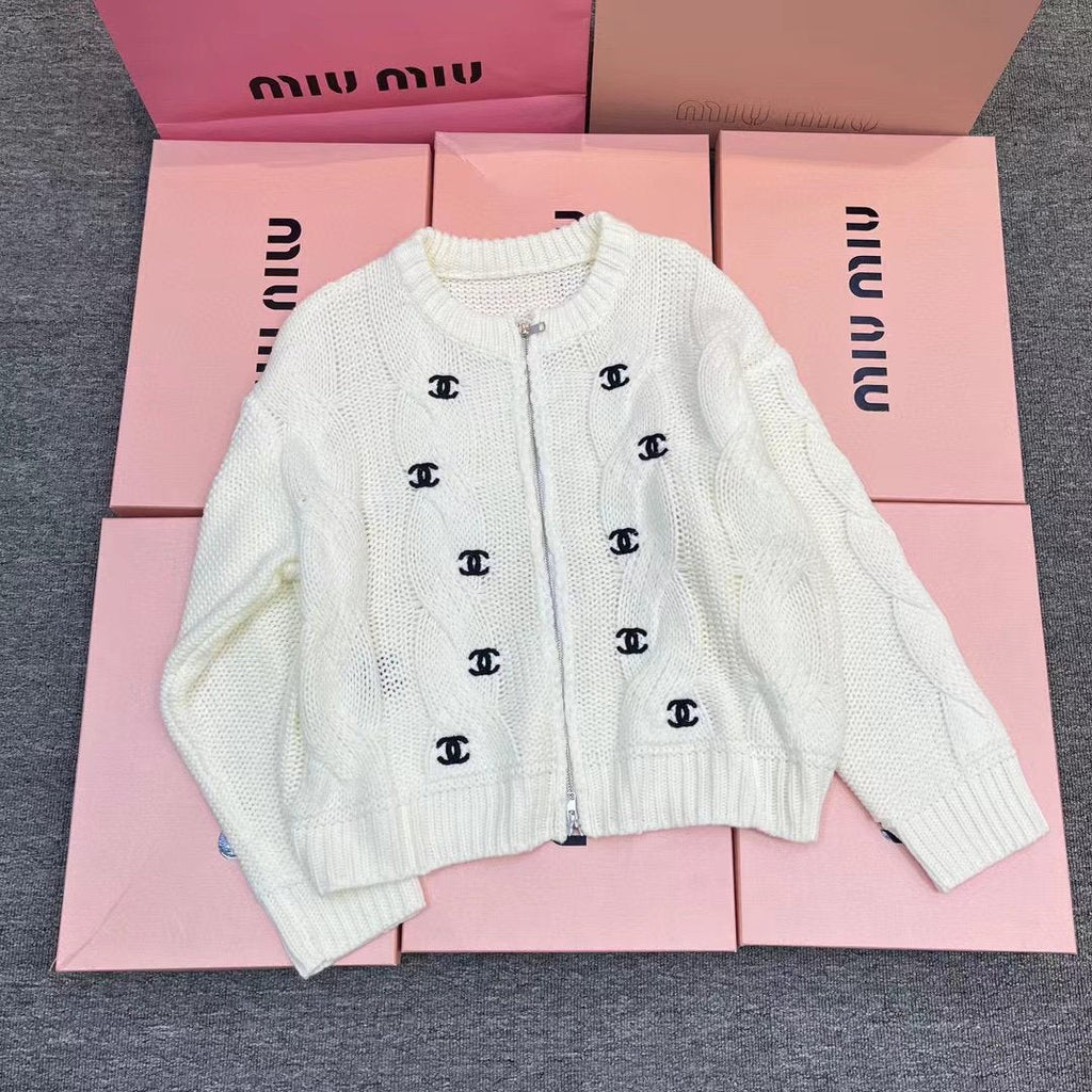 Fashion and versatile casual knitted sweater jacket 1023120104