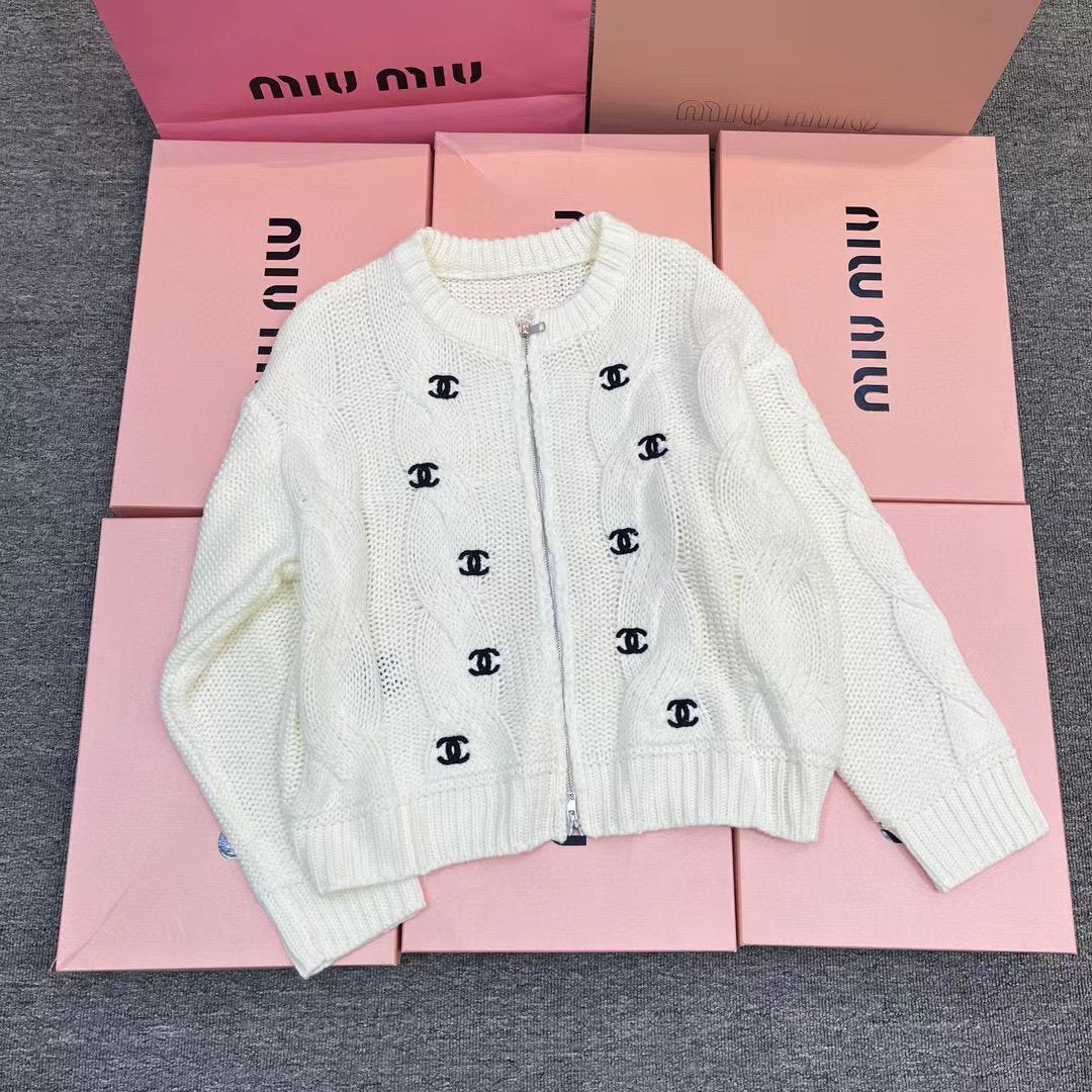 Fashion and versatile casual knitted sweater jacket 1023120104