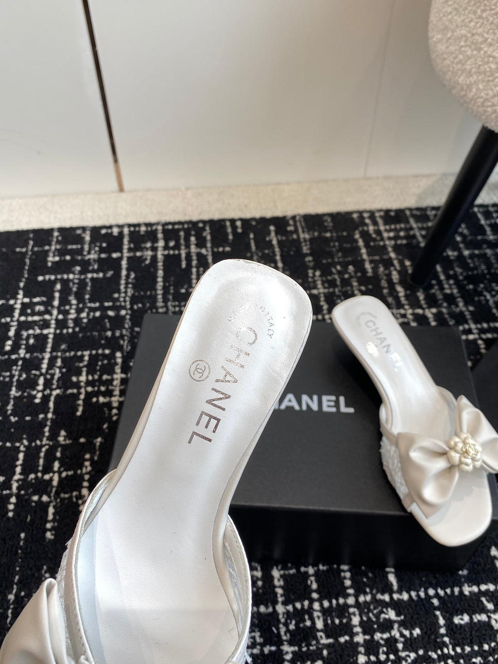 24SS bow low heel slippers 0724042706