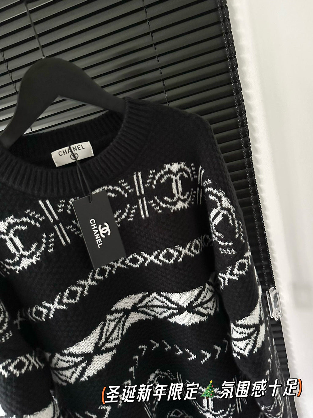 Christmas limited edition all over jacquard logo thick knitted sweater XC0823110701