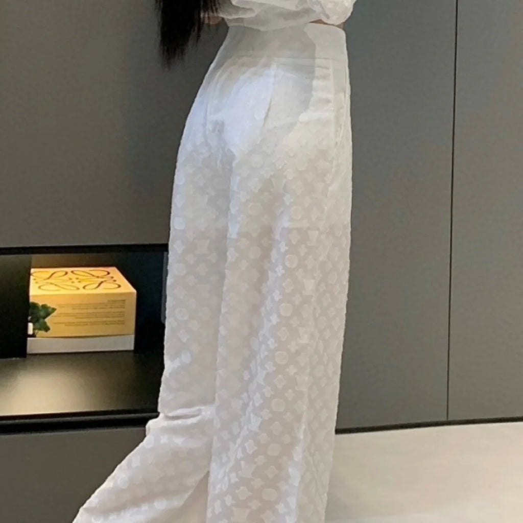 New Full Print Fashion Casual Western Style Wide Leg Pants 1024071524