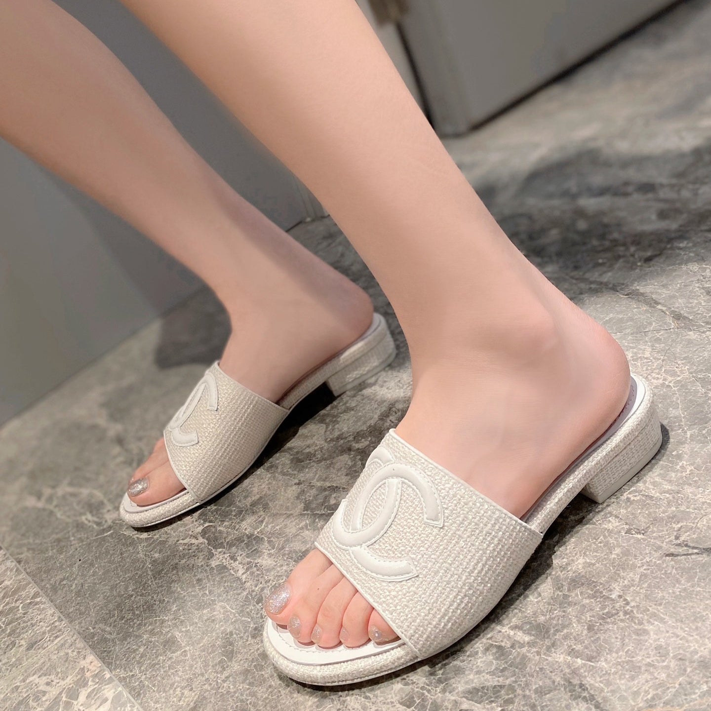 low heel spring summer slippers 03082