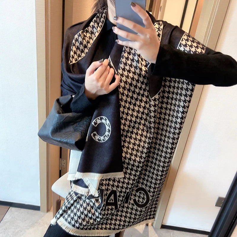 Fashion double-sided cashmere scarf 1024093007