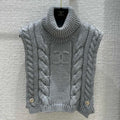 New vintage Fried Dough Twists knitting vest 1023120112