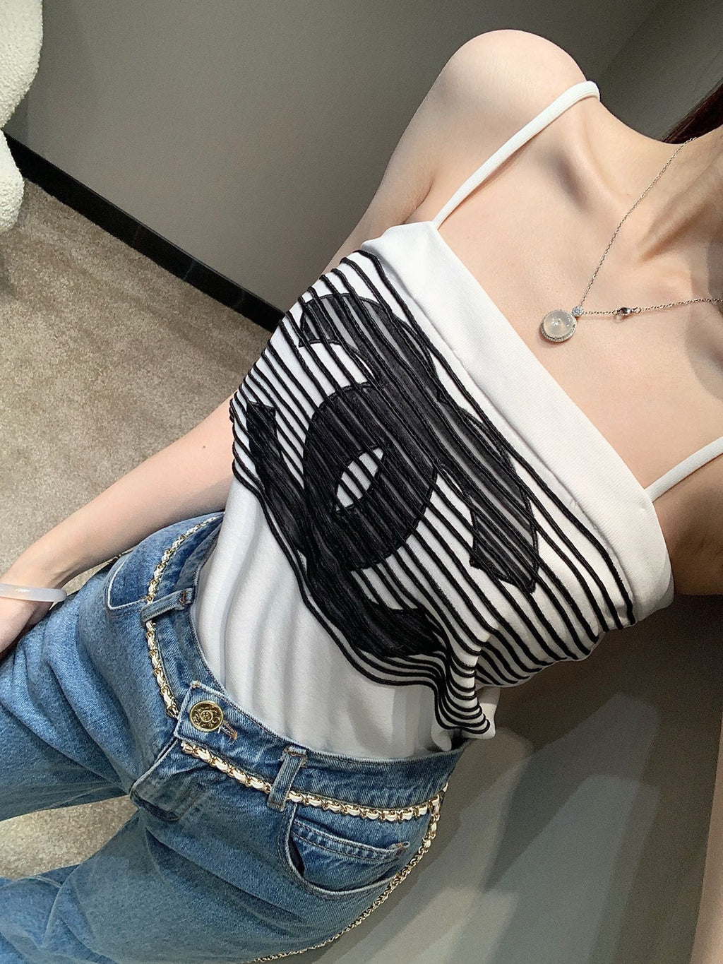 Summer Contrast Color Striped Camisole 0724042701