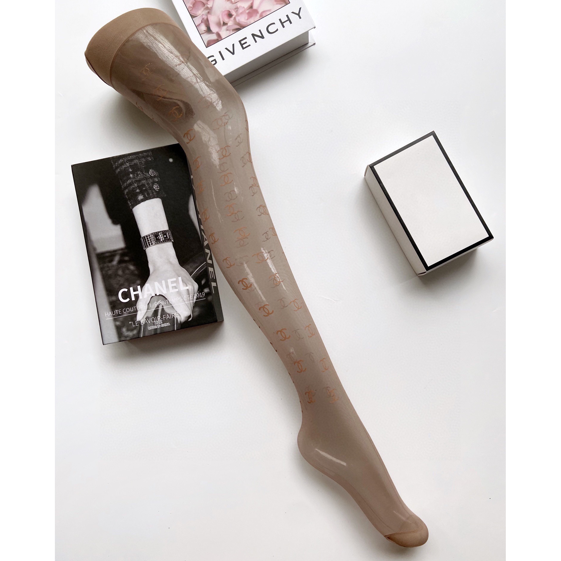 NL fashion printed rubber stockings XC07060603