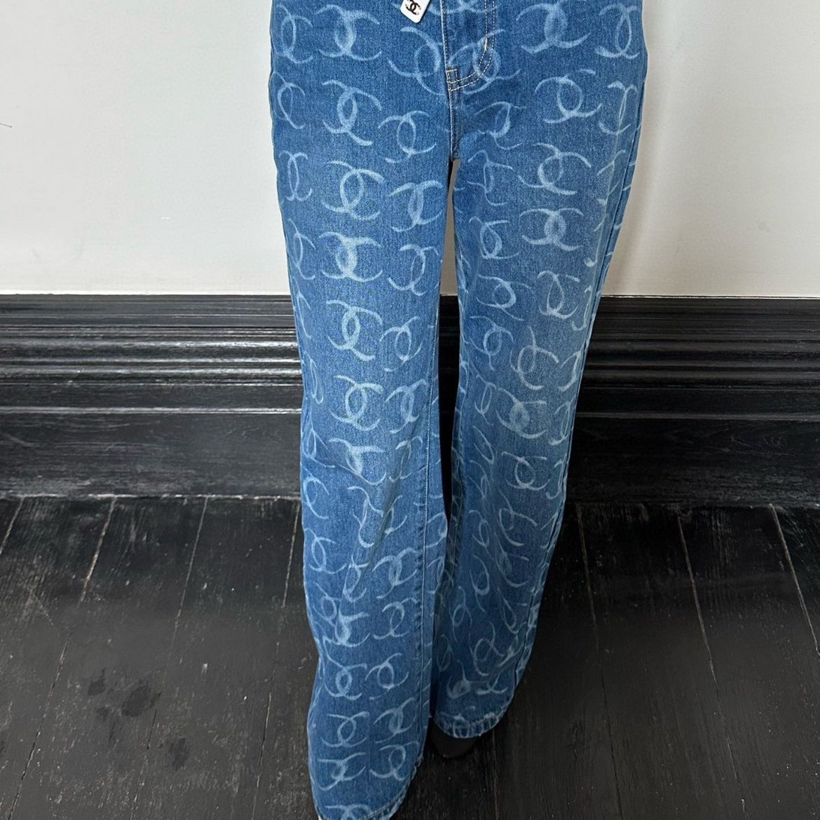Fashion Straight Leg Printed Jeans PD1023081120
