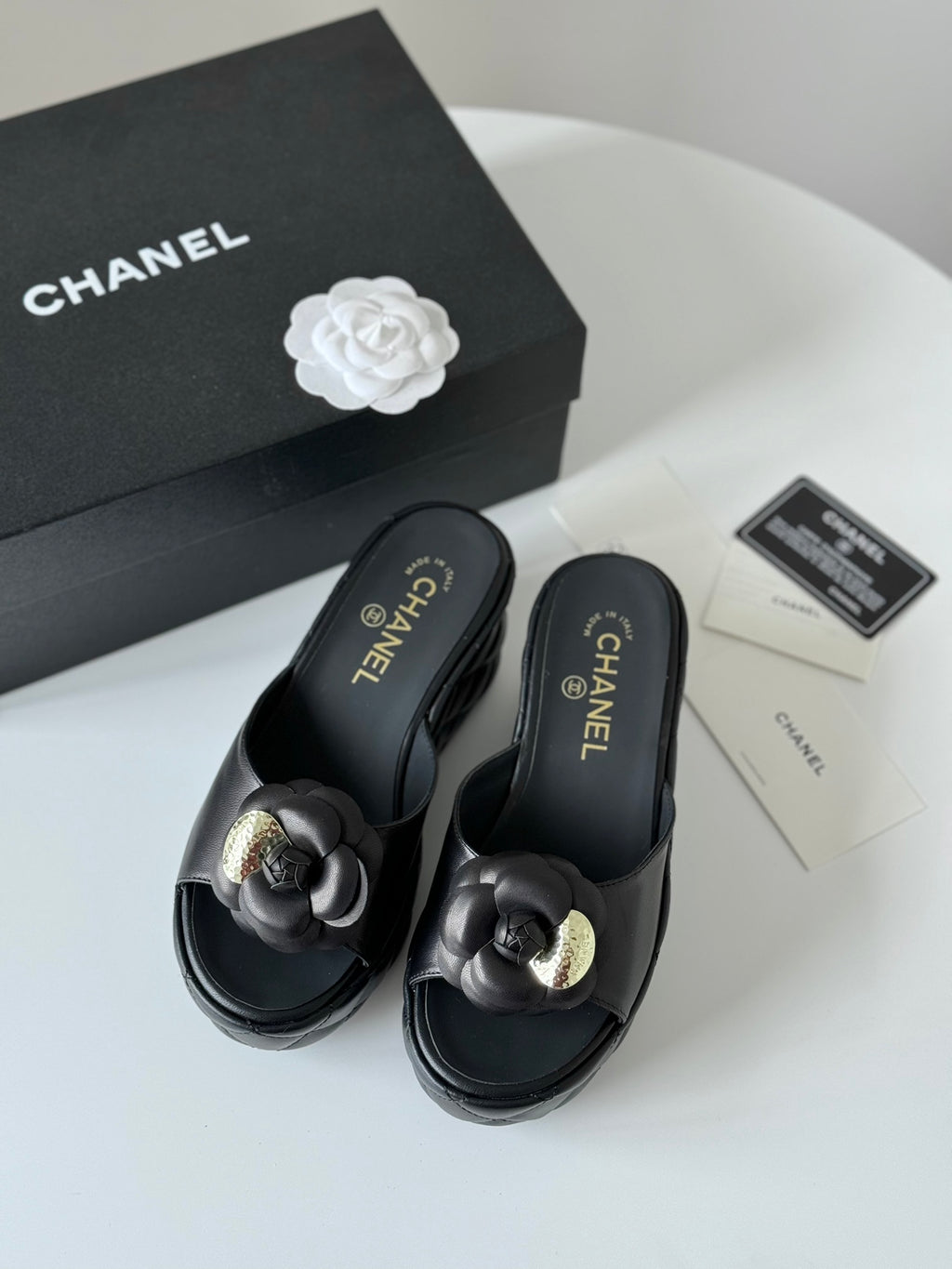 24SS camellia platform slippers 0724042709