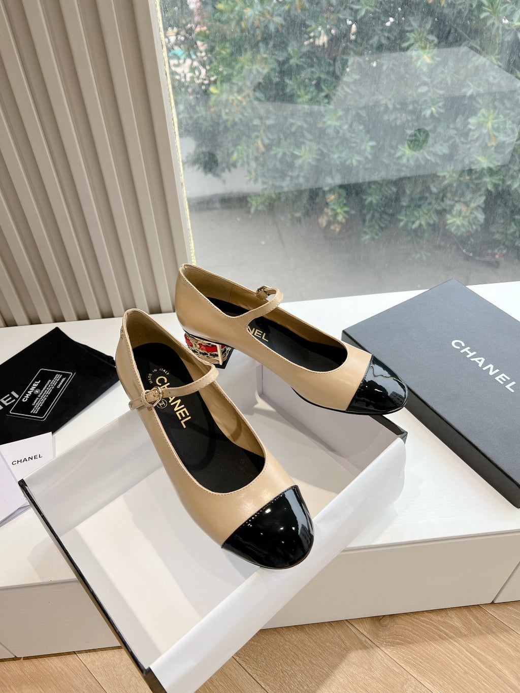 Chane1 top fashion classic color block low heels 0724030826