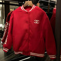 New fashion woolen patchwork leather sleeve jacket 1023121409