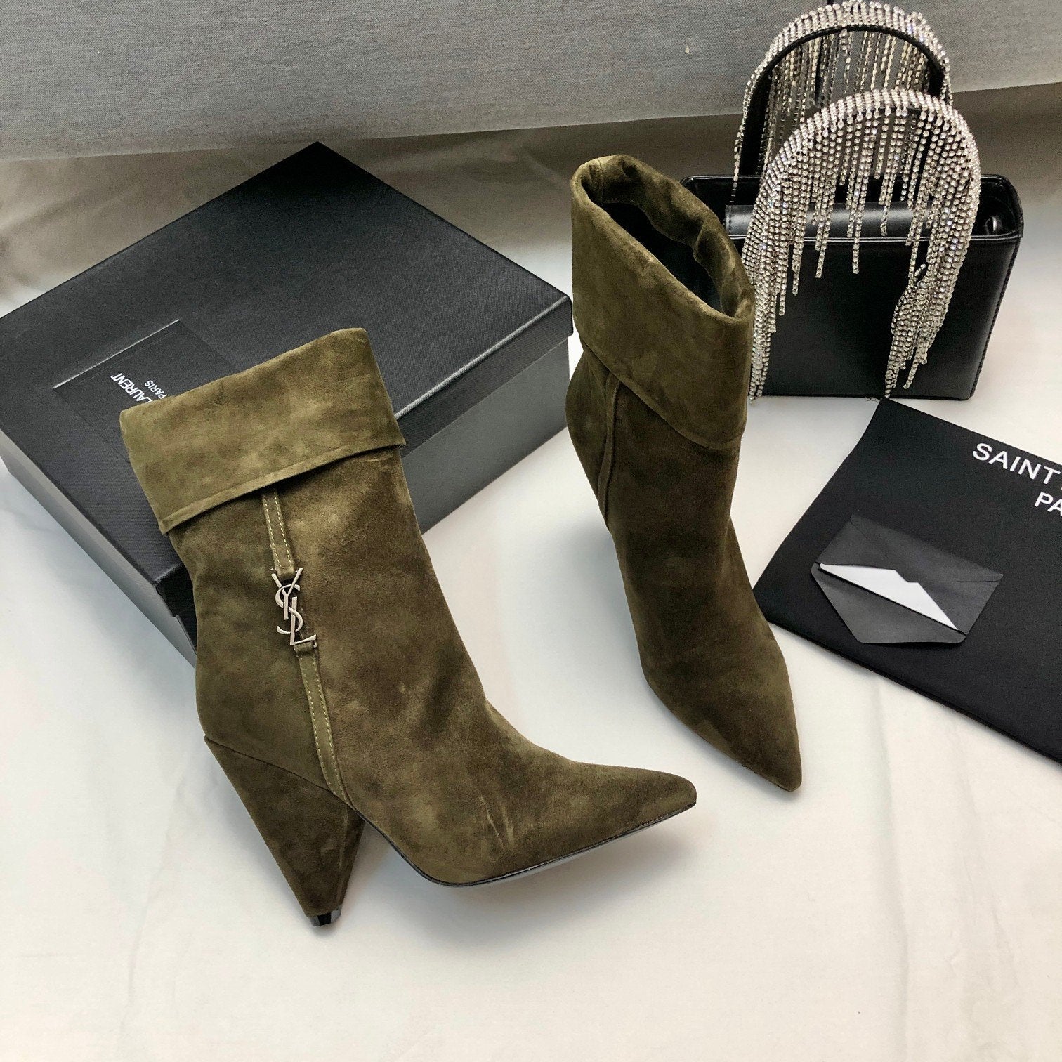 SL Fashion New Side Zipper Suede Short Boots 0723011102