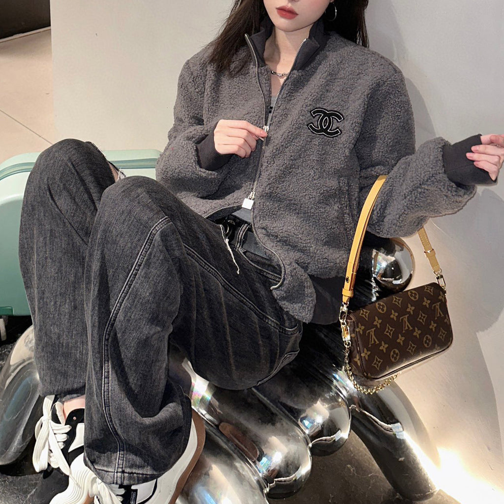 Fashionable grain veLet jacket XC0723112205