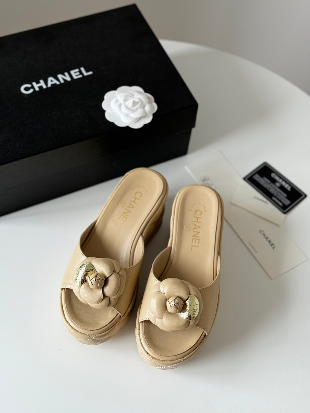 24SS camellia platform slippers 0724042709