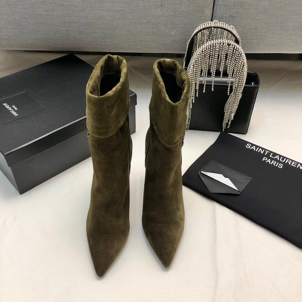 SL Fashion New Side Zipper Suede Short Boots 0723011102