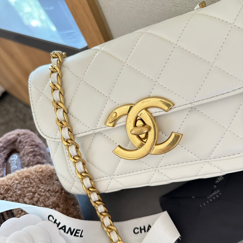 New big logo diamond square fat bag 0724082603