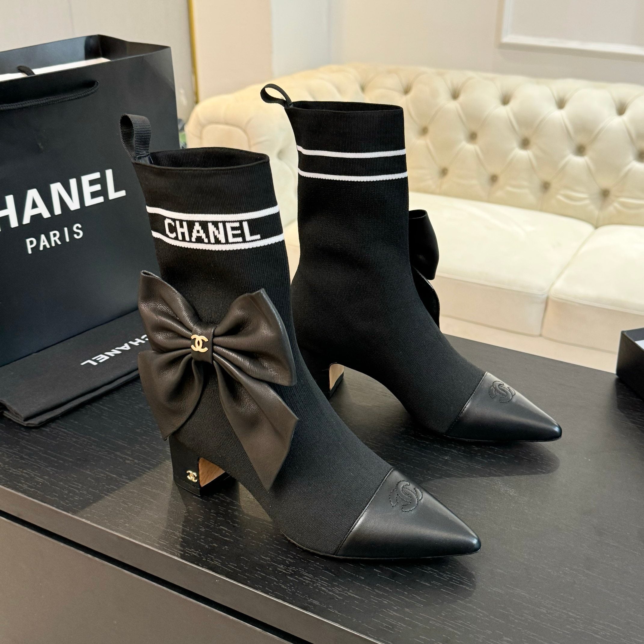 Fashion Knitted High Heel Sock Boots 0724102303