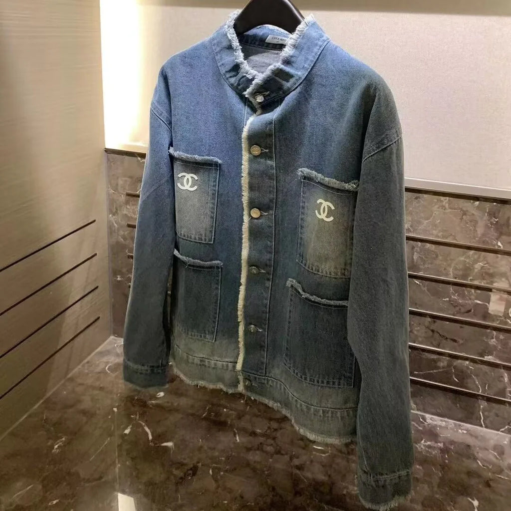 New Small Collar Denim Jacket 1024030605