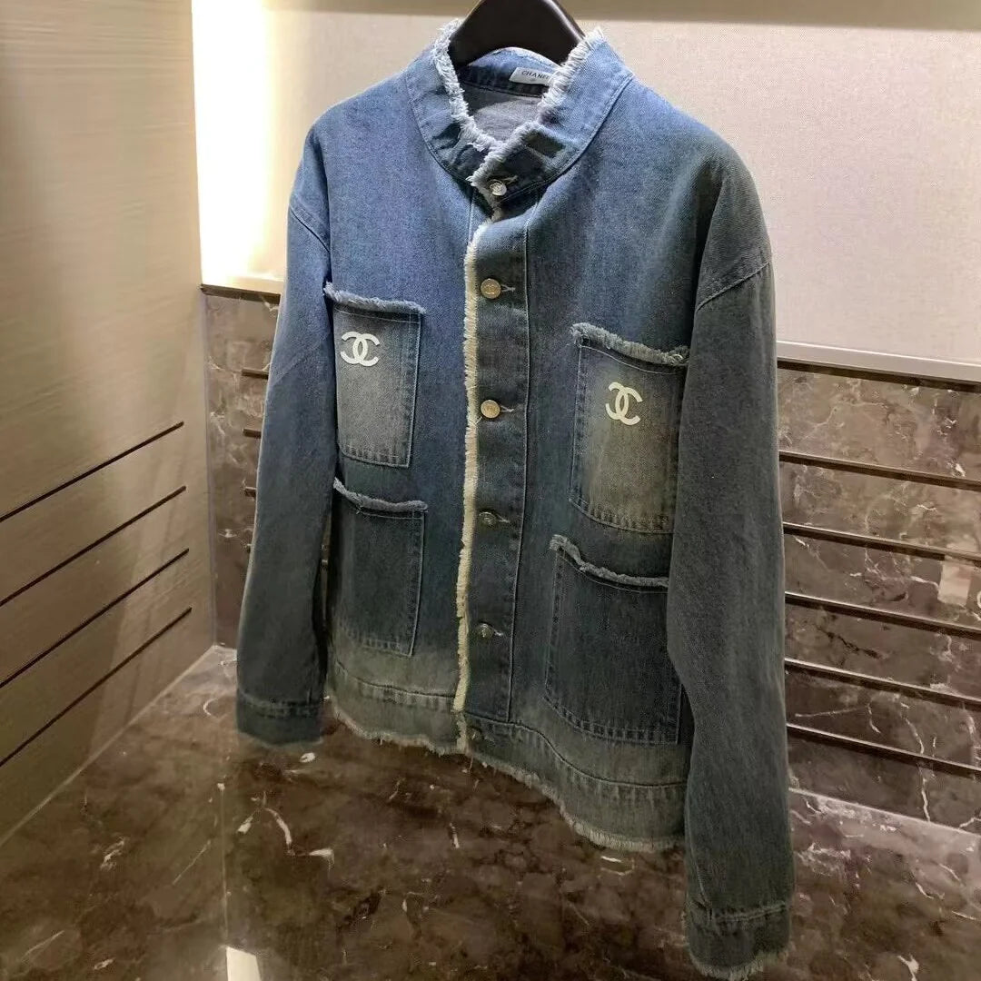 New Small Collar Denim Jacket 1024030605