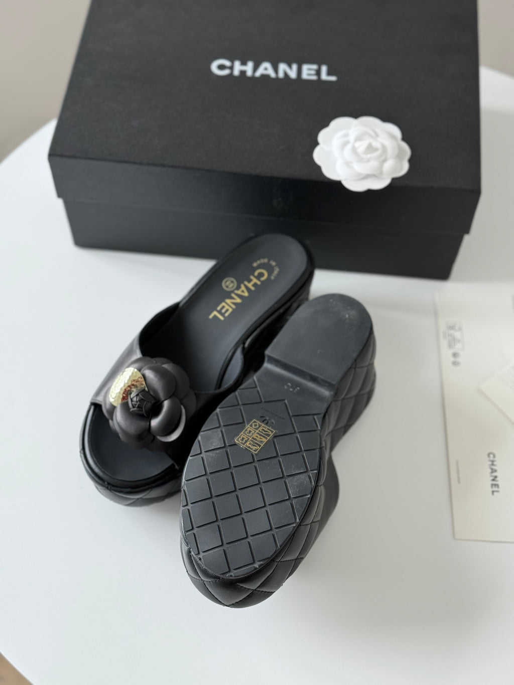 24SS camellia platform slippers 0724042709