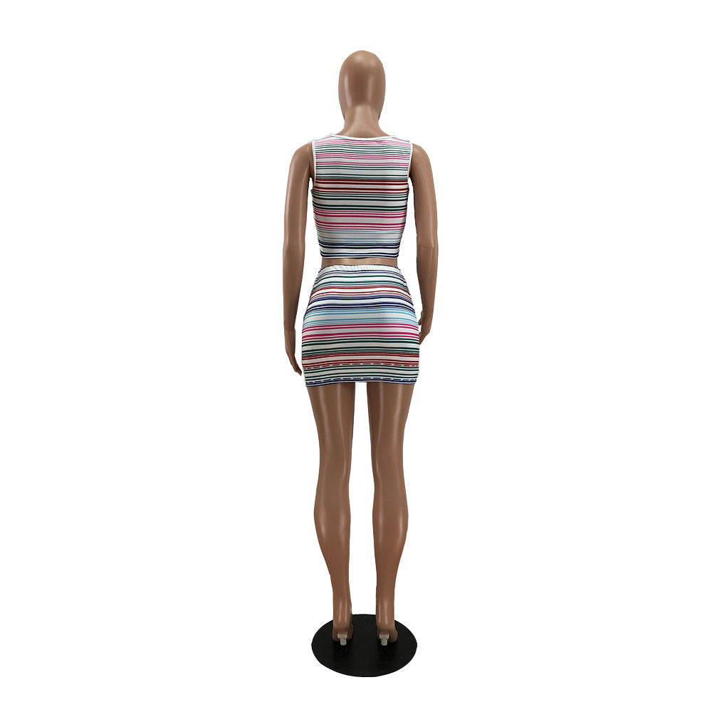 Fashion printed two-piece skirt set PD10052415