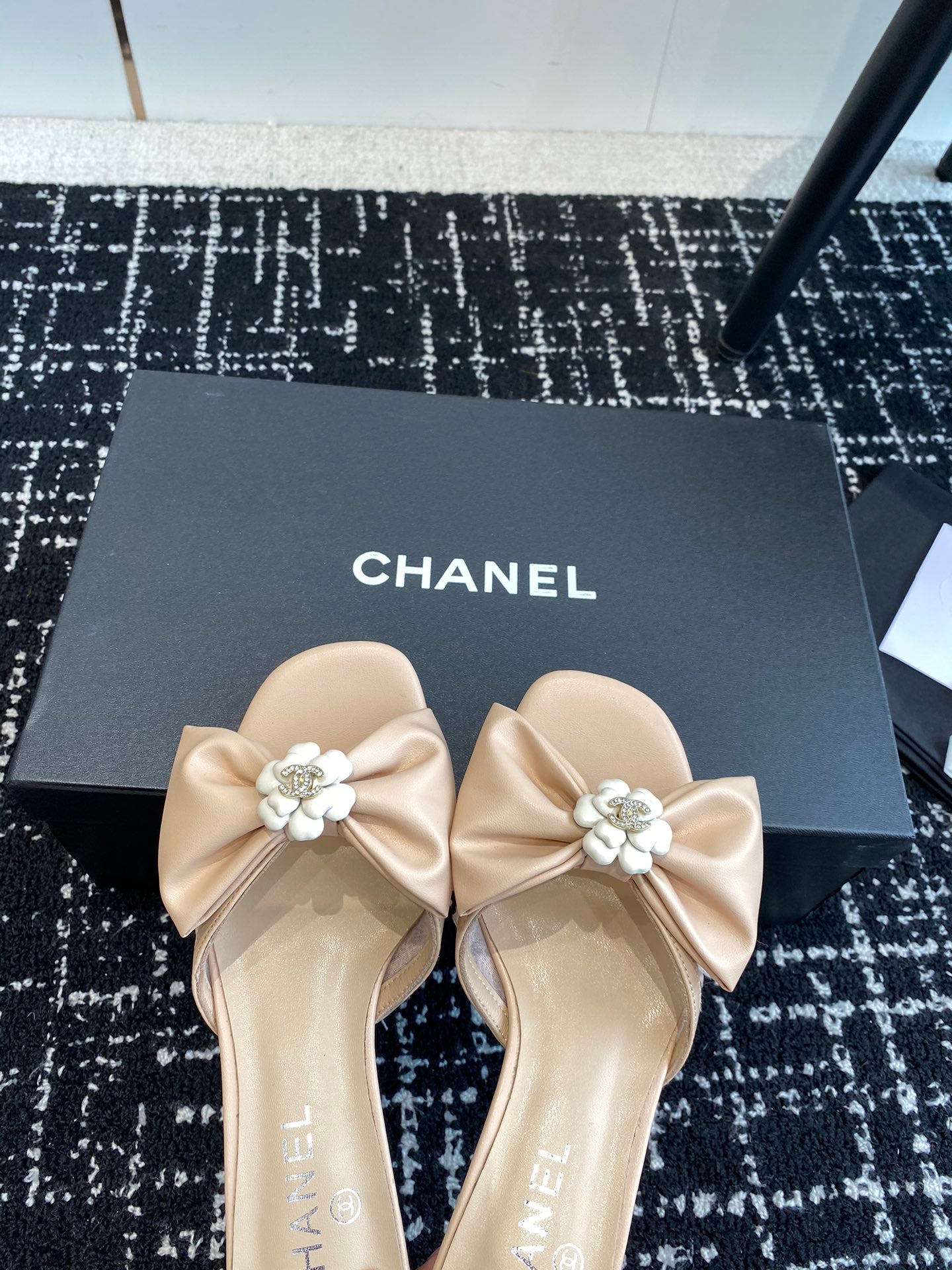 24SS bow low heel slippers 0724042706