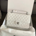 Flap Handbag With SiLer-tone Metal