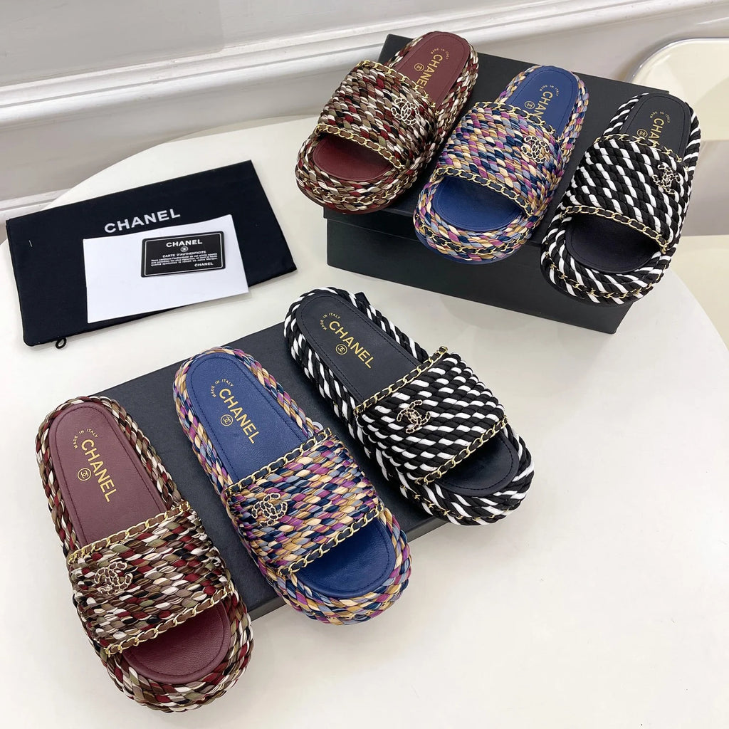 New Fashion Thick Bottom Woven Sandal Slippers 1025041703