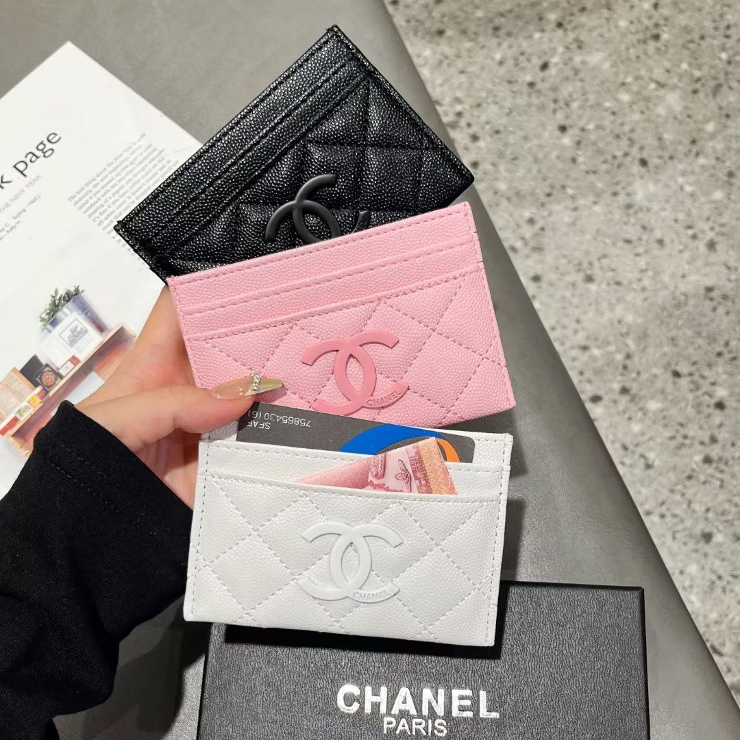 Pink Leather C Logo Women's fashion Cards holder bagsPD05202413102