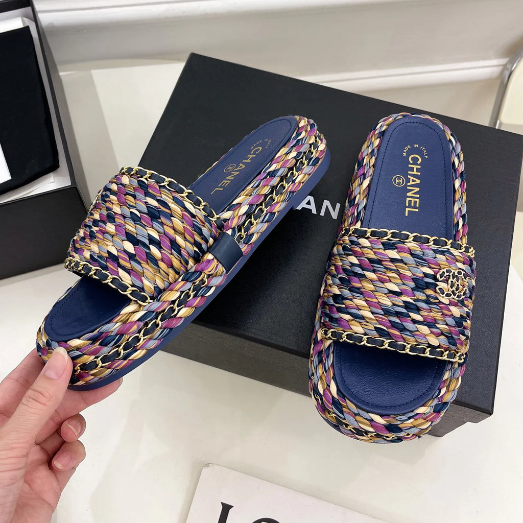 New Fashion Thick Bottom Woven Sandal Slippers 1025041703