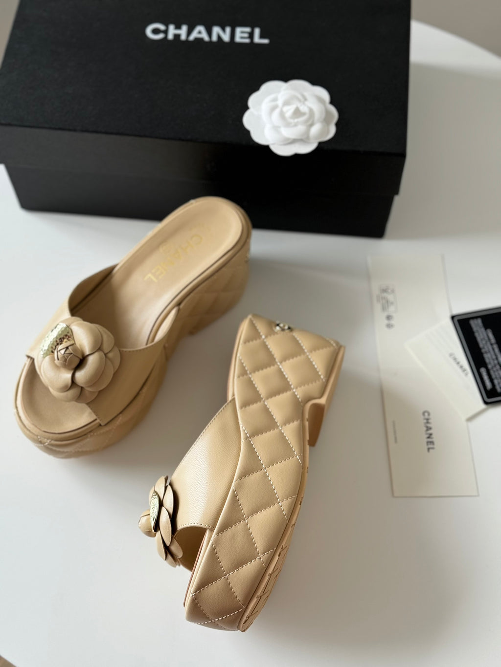 24SS camellia platform slippers 0724042709