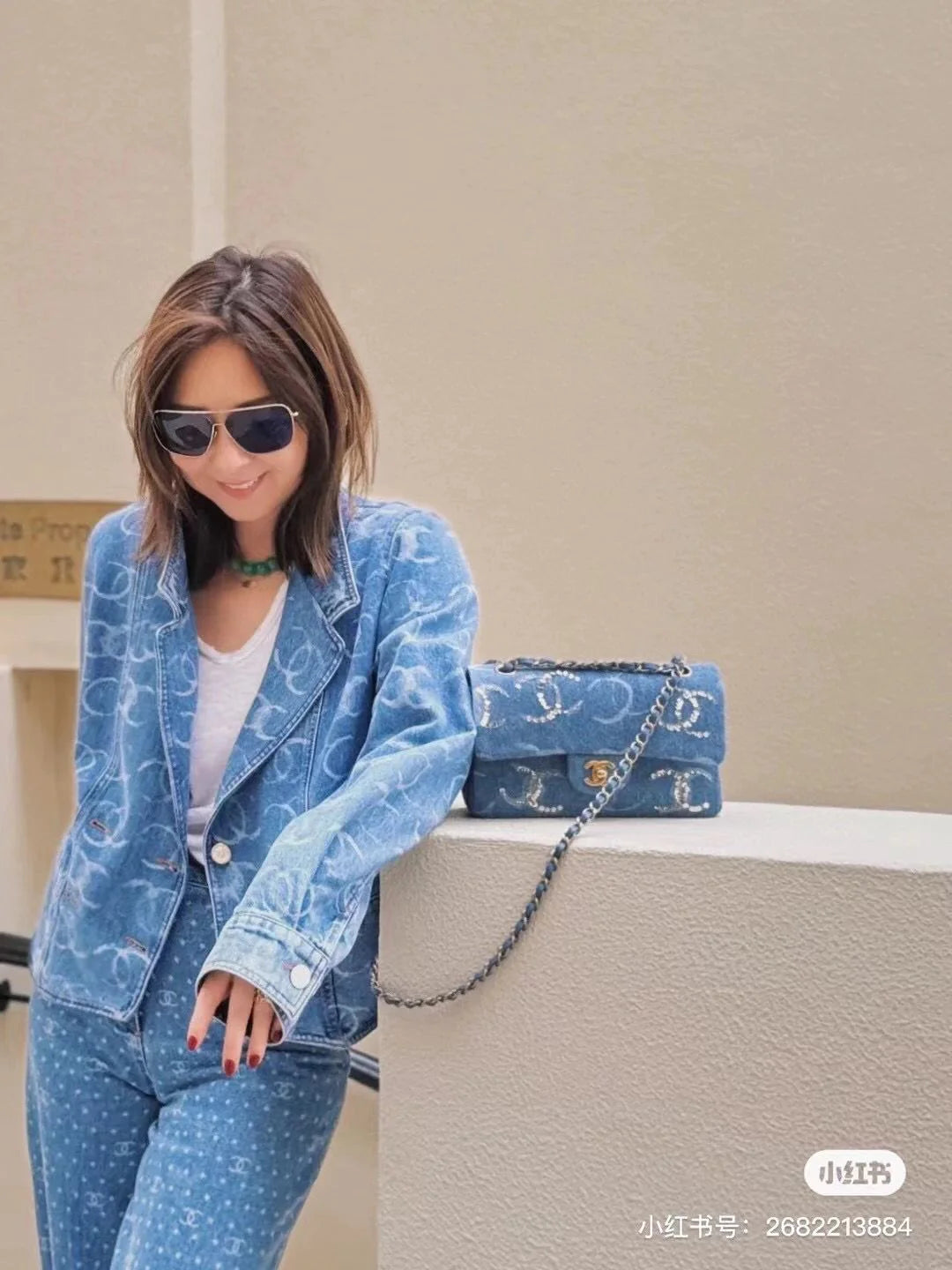 New High Set Denim Jacket Jacquard Denim Jacket 1024031114