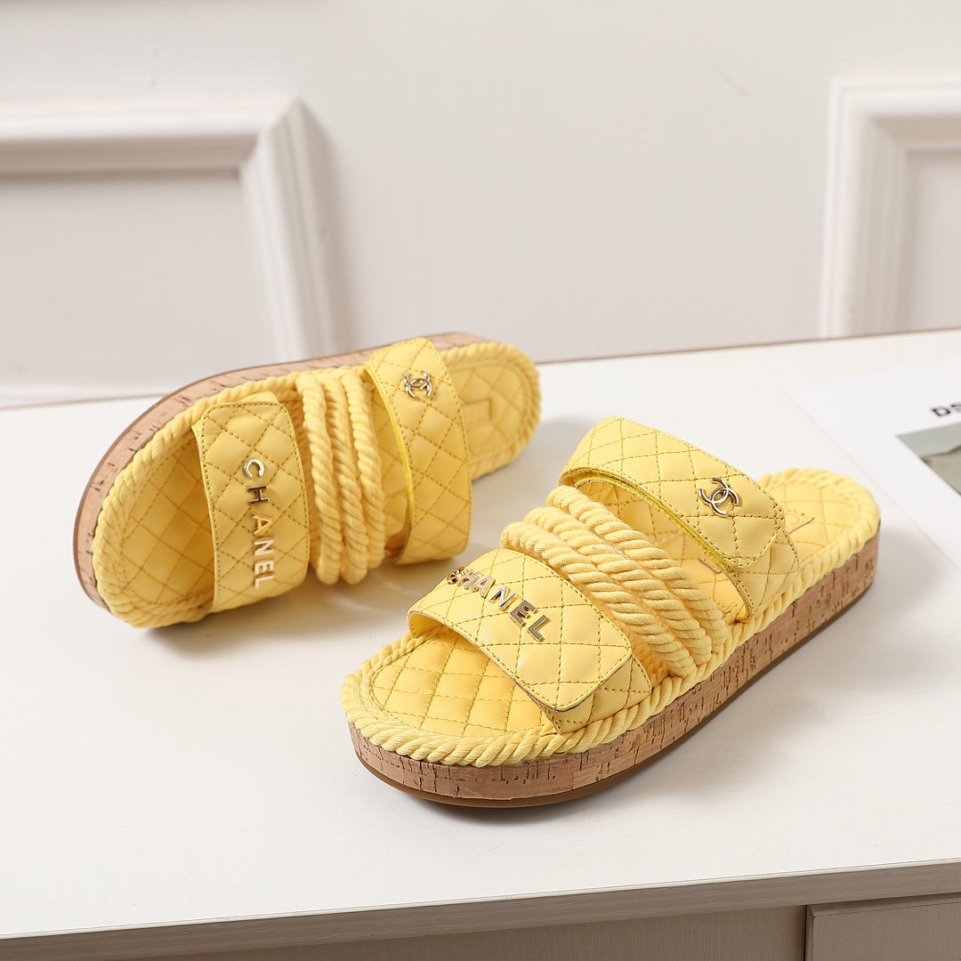 knotted diamond thick-soled slippers 0724060602