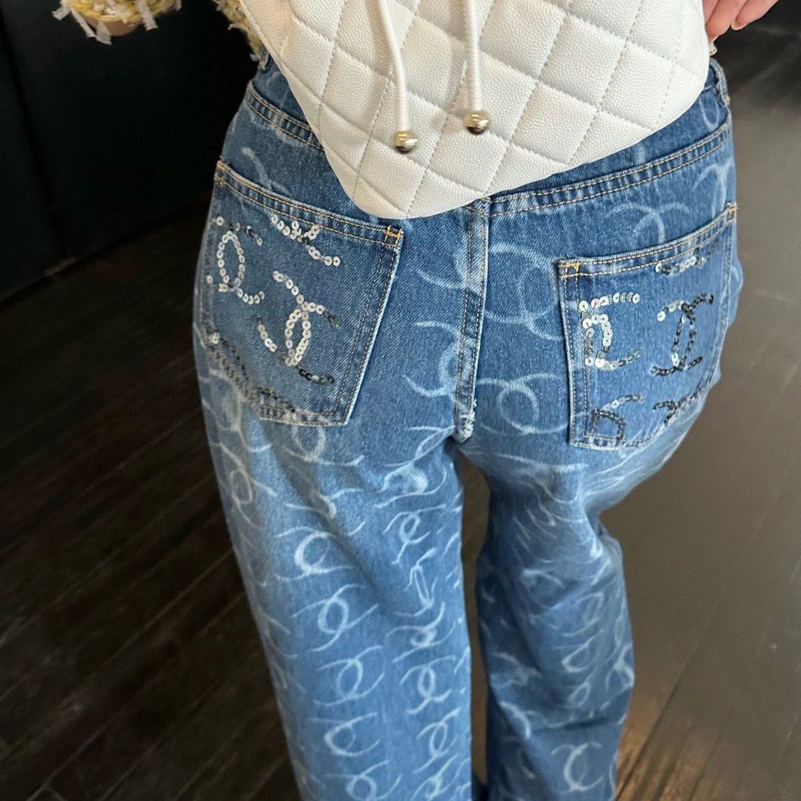 Fashion Straight Leg Printed Jeans PD1023081120