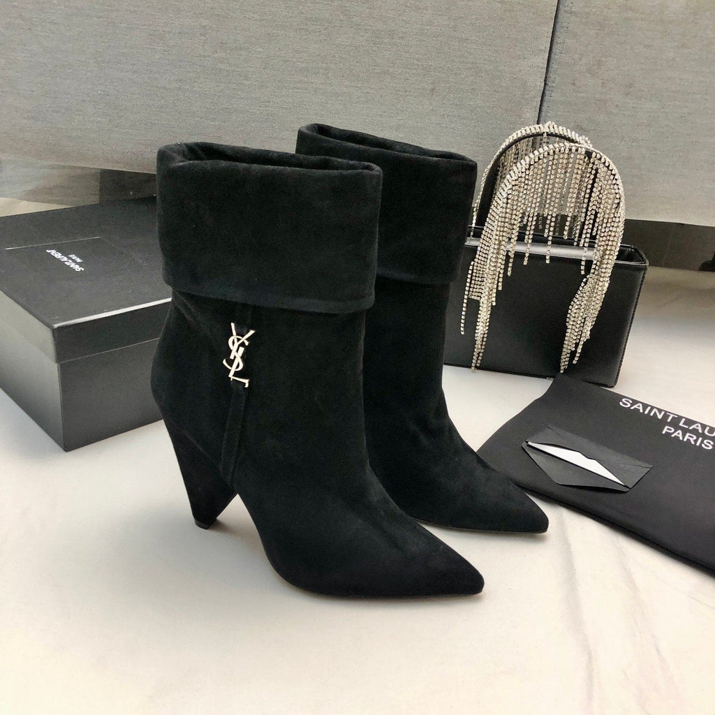 SL Fashion New Side Zipper Suede Short Boots 0723011102