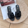 Camellia Flat Slippers Women Casual All-match Sandals 1024060310
