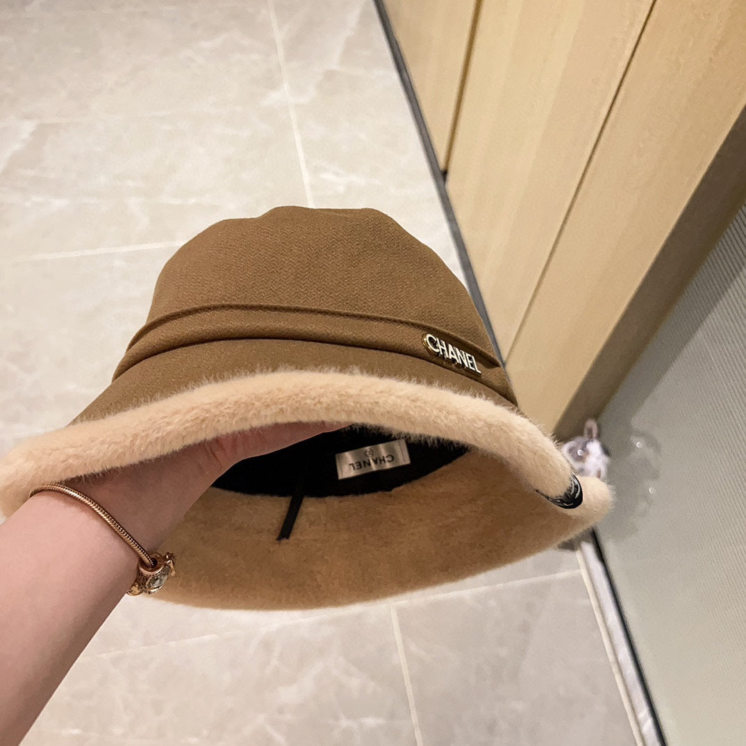 Thick plush small fragrance fisherman hat XC0823110709