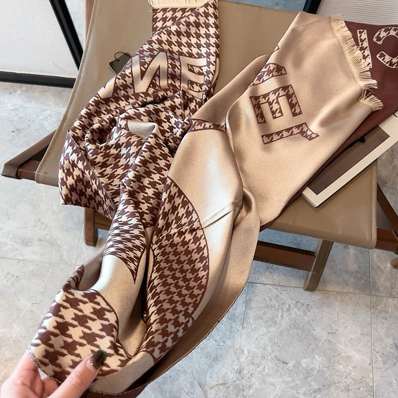 Fashion double-sided cashmere scarf 1024093007