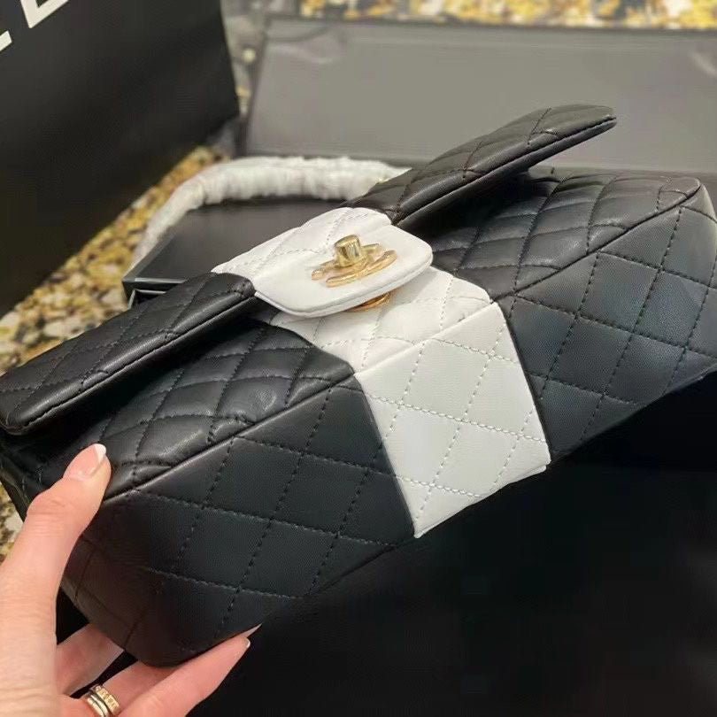 Fashion classic black and white color matching bag PD1023072821