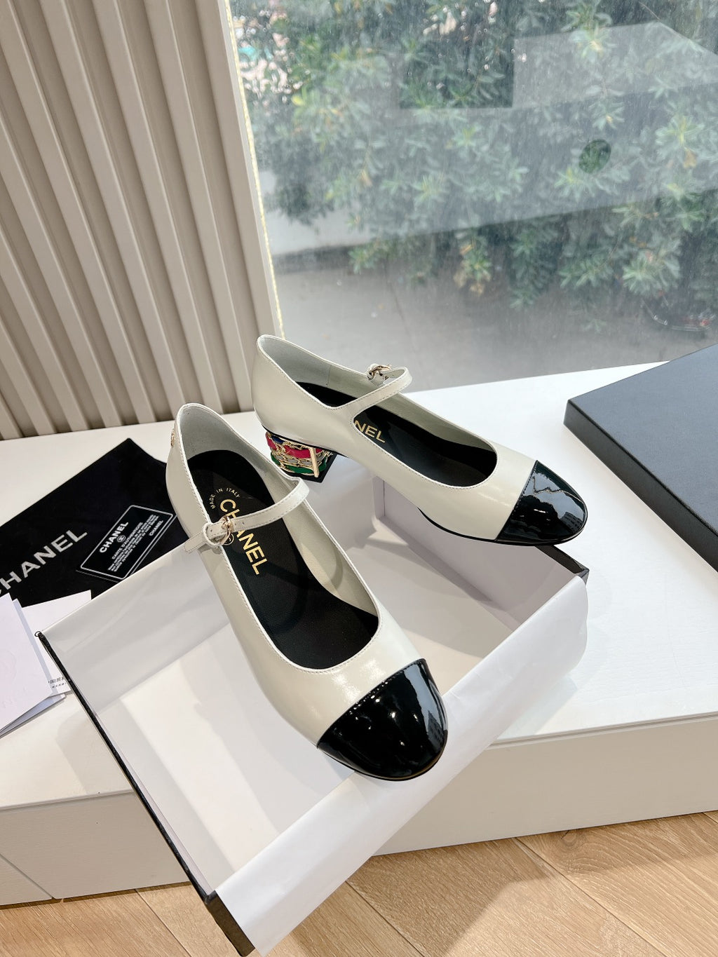 Chane1 top fashion classic color block low heels 0724030826