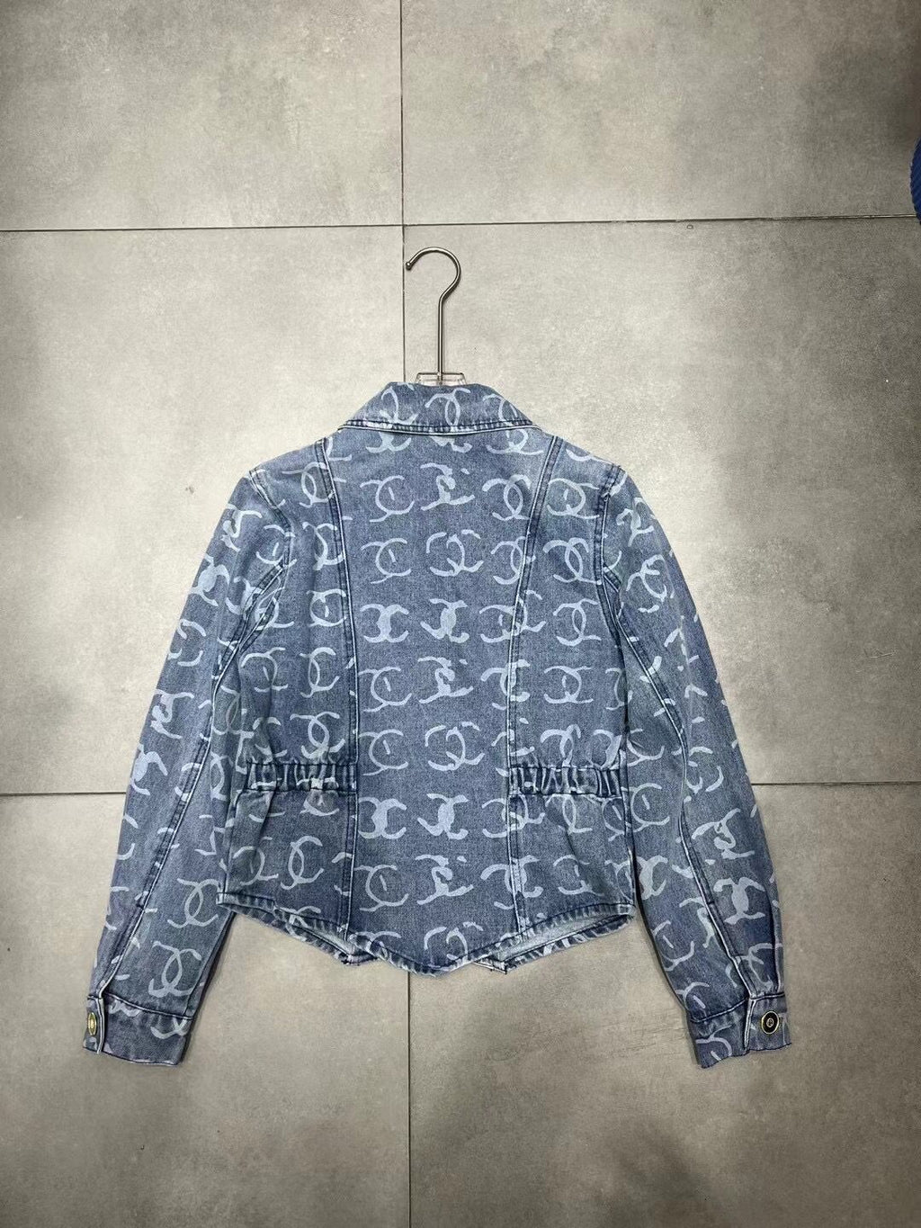 New High Set Denim Jacket Jacquard Denim Jacket 1024031114